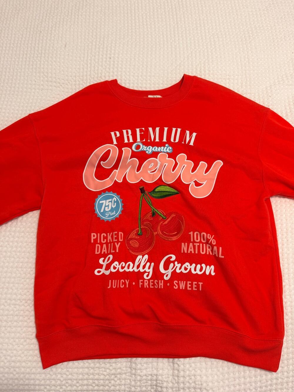 Wound Up Cherry Graphic Sweatshirt Size Large
